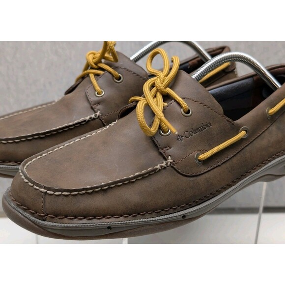 Columbia Mens Topsider "Dockside" Techlite Deck Shoes Brown Size 12 - Picture 5 of 11